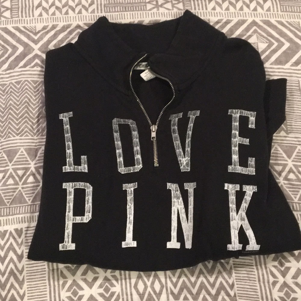 Black PINK Quarter Zip sweatshirt
